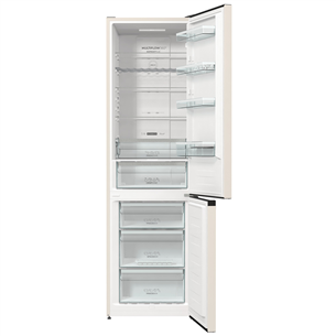 Gorenje, CrispZone, 331 L, height 200 cm, beige - Refrigerator
