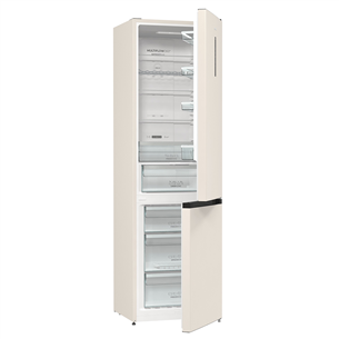 Gorenje, CrispZone, 331 L, kõrgus 200 cm, beež - Külmik