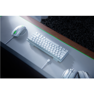 Razer Huntsman Mini Mercury Ed. Razer Red Switch, SWE, valge - Mehaaniline klaviatuur