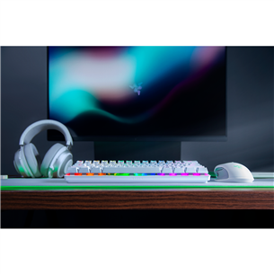 Razer Huntsman Mini Mercury Ed. Razer Red Switch, SWE, valge - Mehaaniline klaviatuur