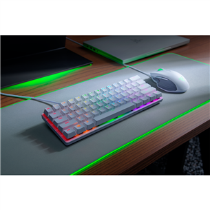 Razer Huntsman Mini Mercury Ed. Razer Red Switch, SWE, valge - Mehaaniline klaviatuur