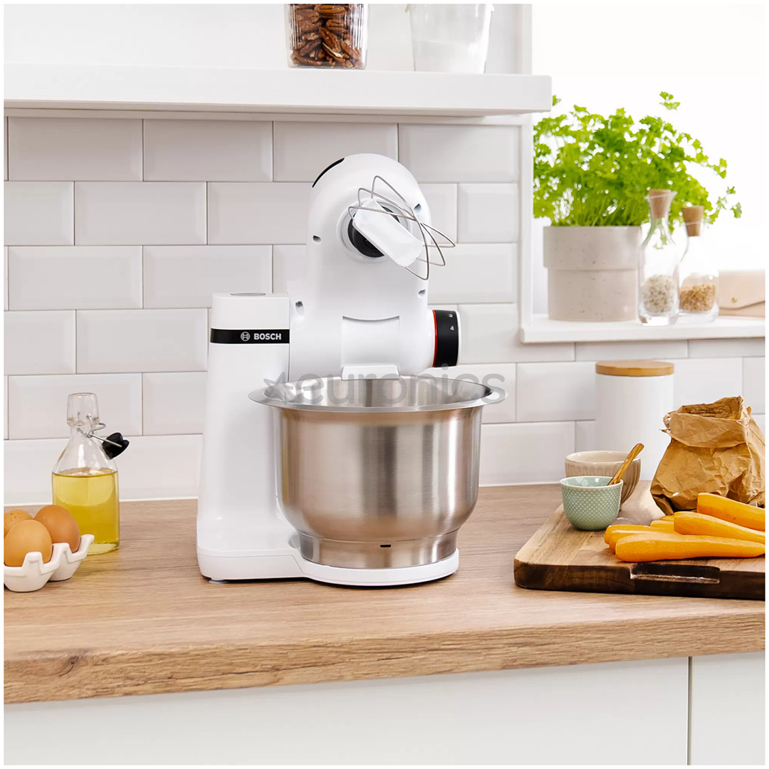 Bosch, 3,8 л/1,25 л, 700 Вт, белый - Кухонный комбайн