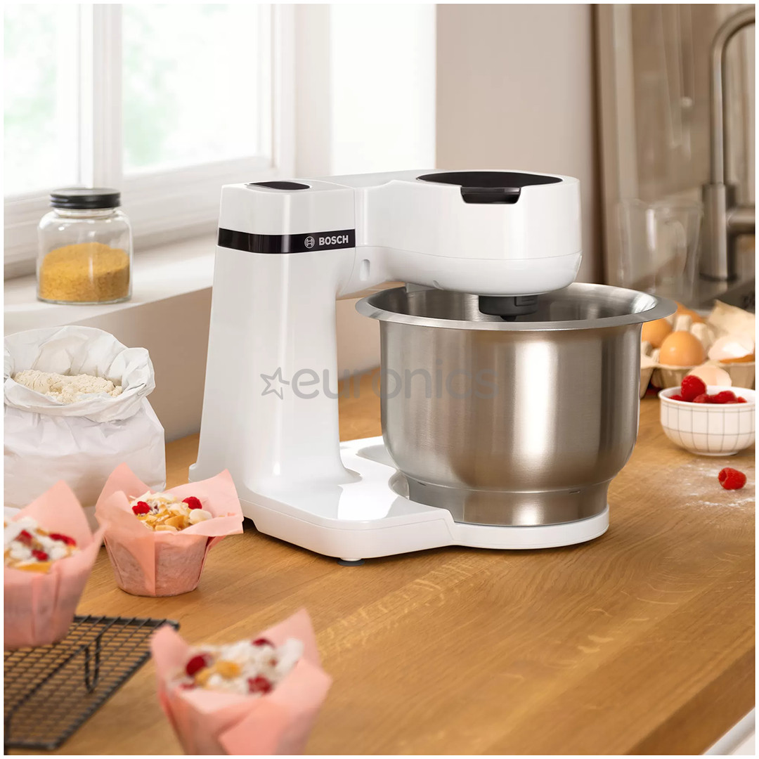 Bosch, 3,8 л/1,25 л, 700 Вт, белый - Кухонный комбайн