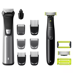 Philips OneBlade Multigroom 9000 Series, 13in1, black/silver - Trimmer set MG9720/90