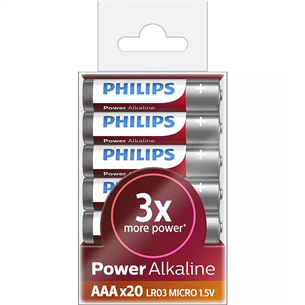 Patarei Philips LR03P AAA Power Alkaline (20 tk)