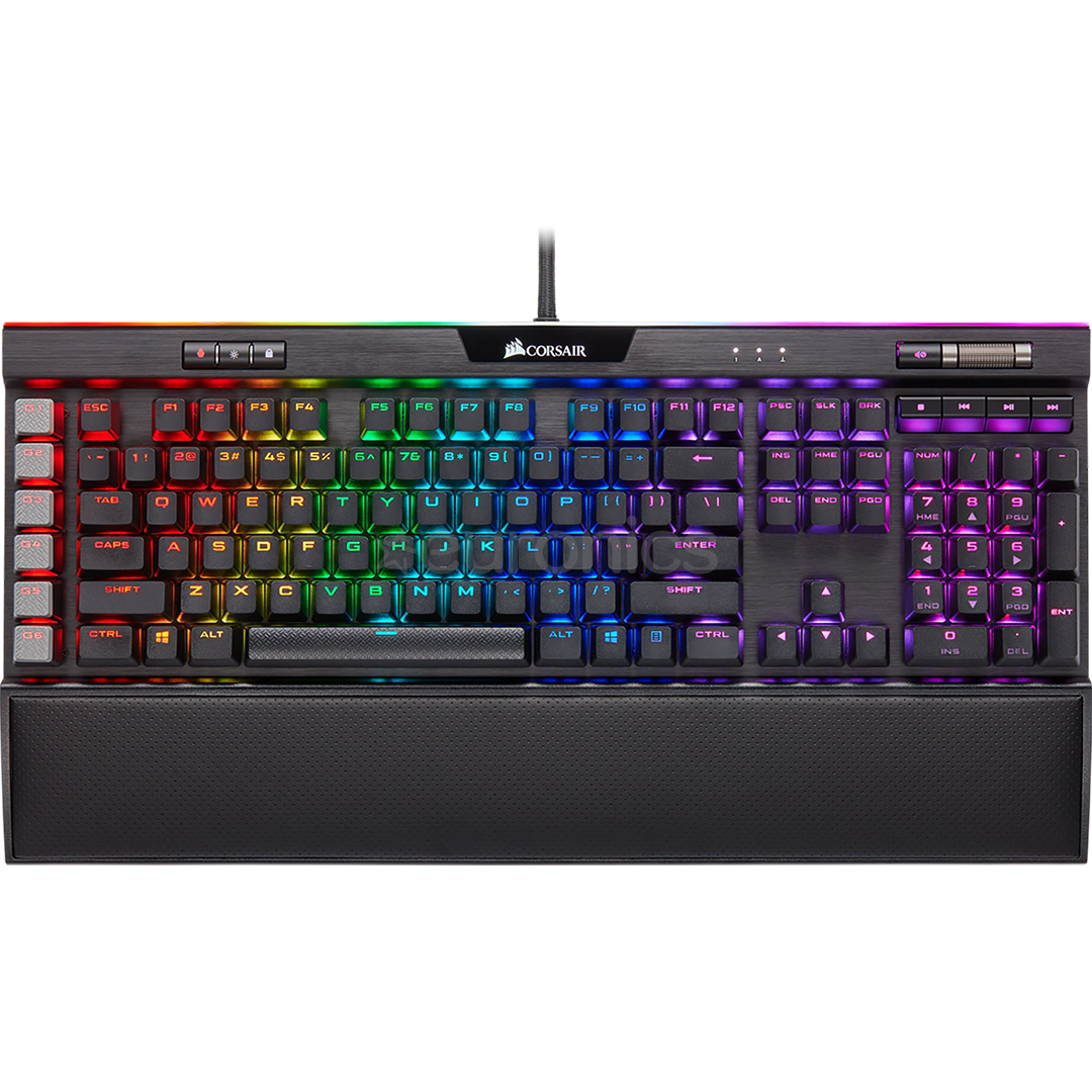 Corsair K95 Platinum XT Cherry MX Speed Silver, ENG, black - Mechanical Keyboard