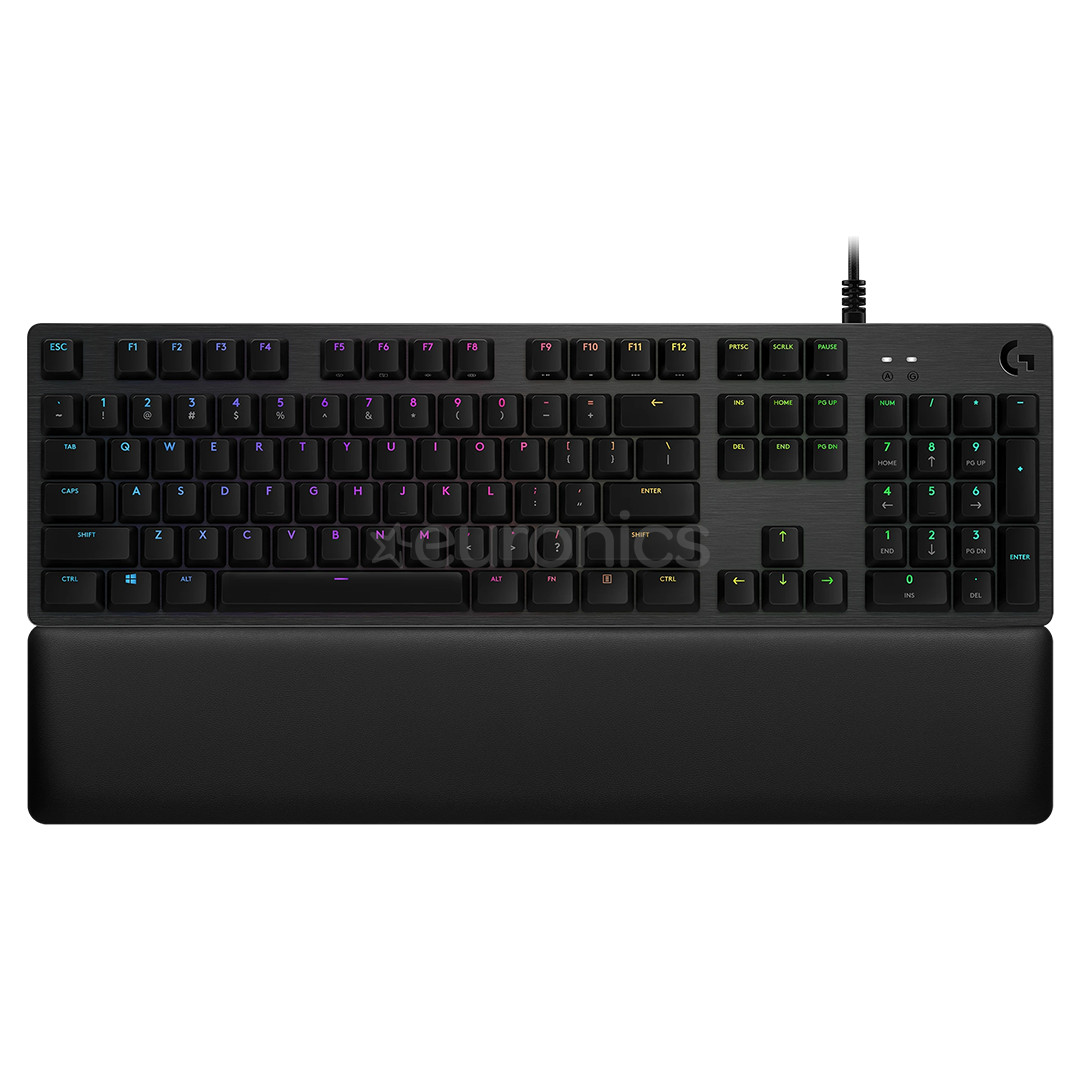 Logitech G513 Carbon Lightsync, GX Brown, SWE, must - Mehaaniline klaviatuur