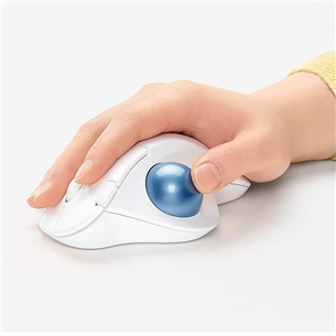 Logitech M575 Ergo Trackball, valge - Juhtmevaba optiline hiir