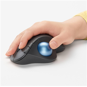 Logitech M575 Ergo Trackball, black - Wireless Optical Mouse