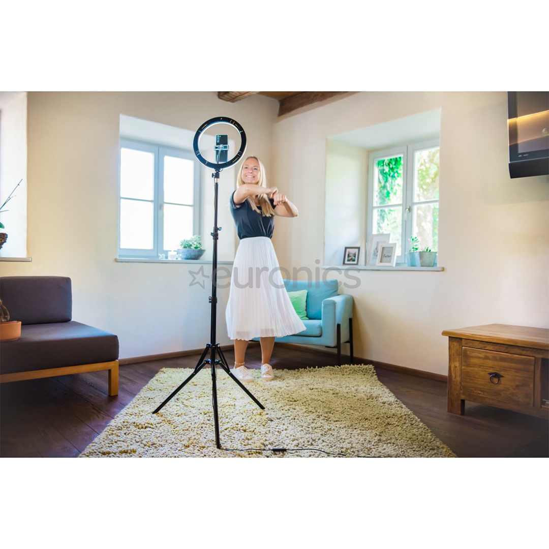 LED Ring light Hama Spotlight Steady 120, 12''