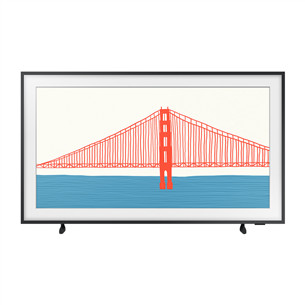 Samsung The Frame QLED 4K UHD, 55'', боковые ножки, черный - Телевизор