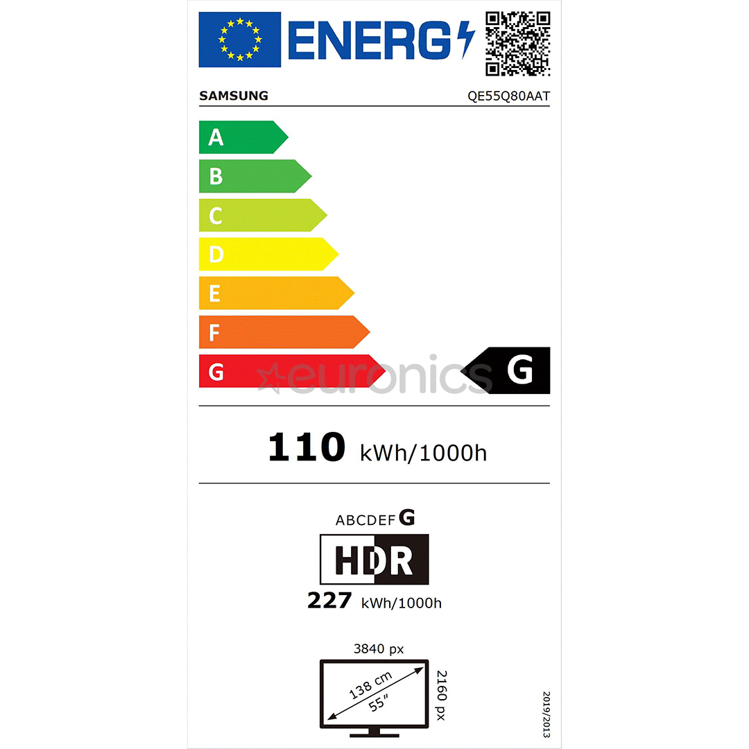 Samsung QLED 4K UHD, 55'', central stand, black - TV