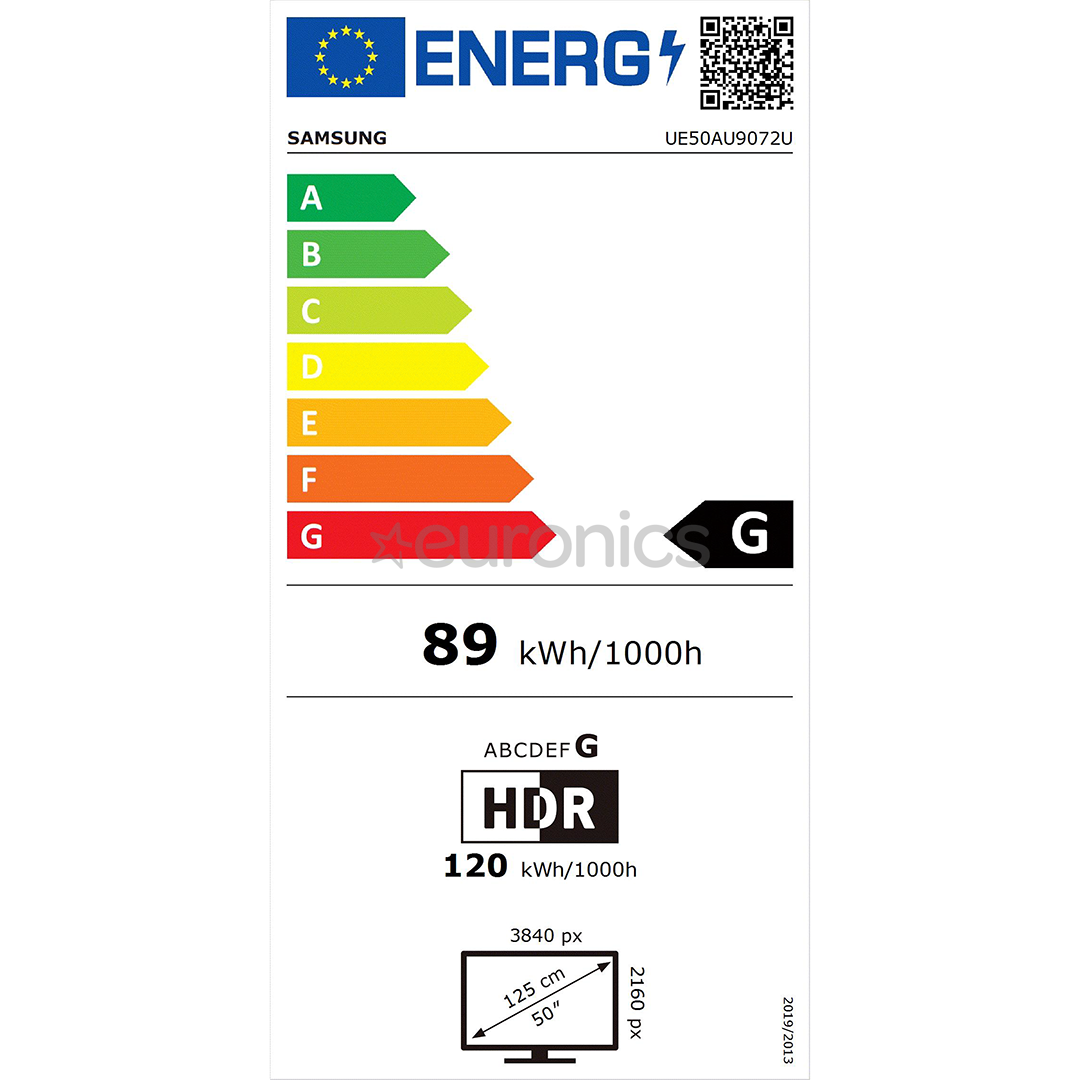 Samsung AirSlim LCD 4K UHD, 50", центральная подставка, черный - Телевизор