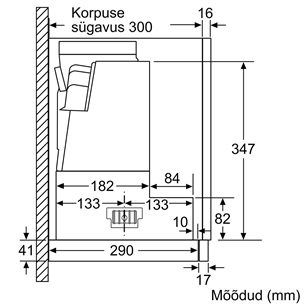 Bosch, 728 м³/ч, ширина 59,8 см, серебристый - Интегрируемая вытяжка