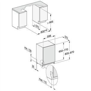 Miele Active Plus, 14 place settings - Built-in Dishwasher