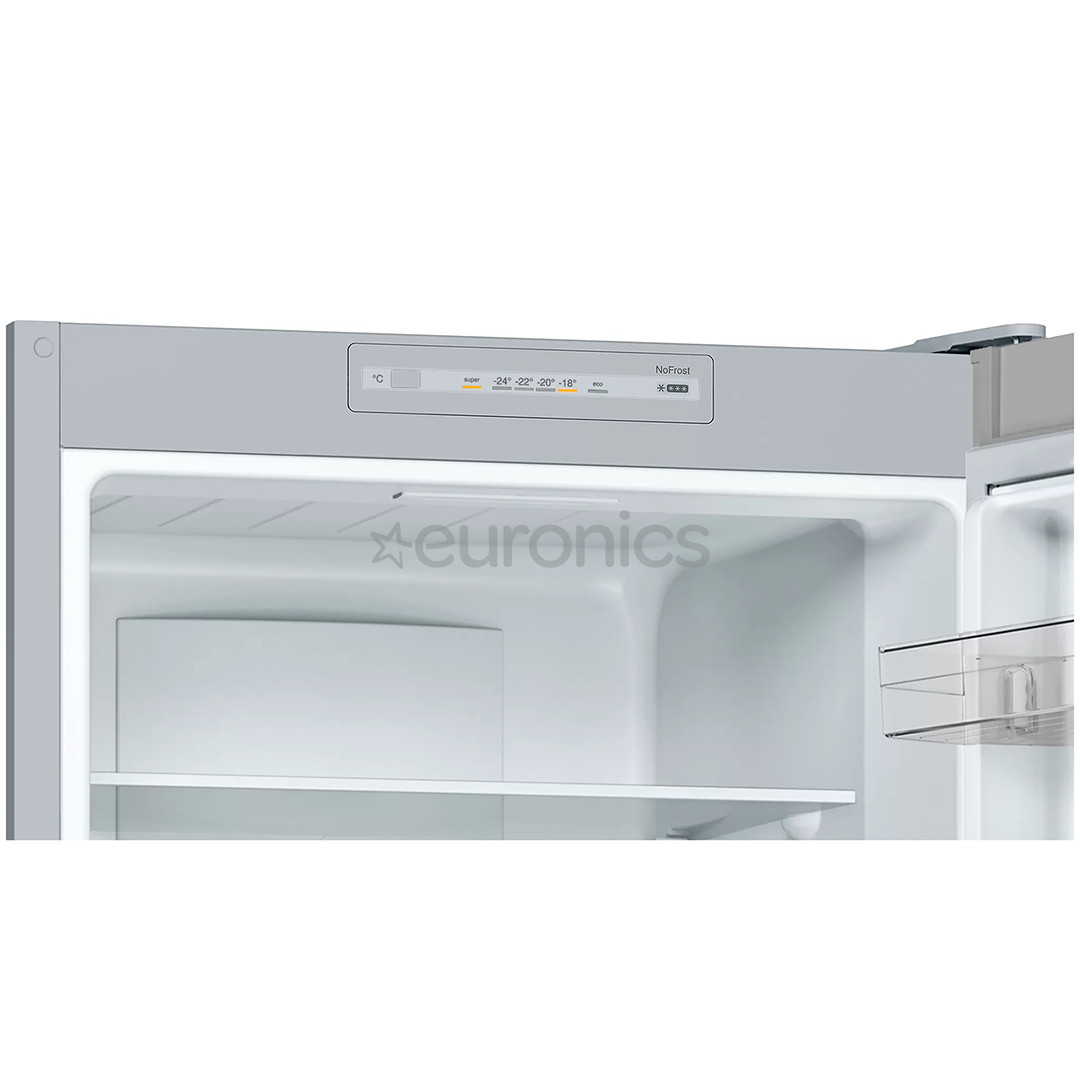 Bosch, 282 L, height 176 cm, inox - Refrigerator
