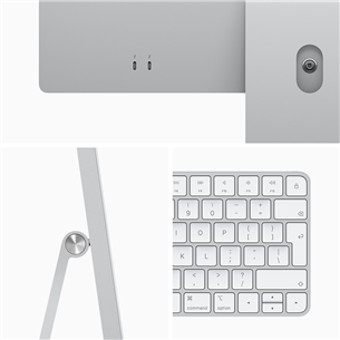 Apple iMac 24" (2021), M1 8C/7C, 8 ГБ, 256 ГБ, ENG, серебристый - Настольный компьютер "все в одном"