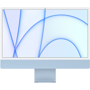 Apple iMac 24" (2021), M1 8C/7C, 8 GB, 256 GB, SWE, sinine - Kõik-ühes lauaarvuti MJV93KS/A