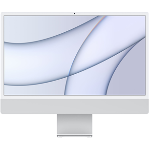 Apple iMac 24" (2021), M1 8C/8C, 8 GB, 512 GB, ENG, silver - All-in-one PC MGPD3ZE/A