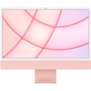 Apple iMac 24" (2021), M1 8C/8C, 8 GB, 256 GB, RUS, roosa - Kõik-ühes lauaarvuti MGPM3RU/A