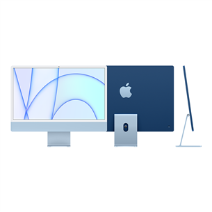 Apple iMac 24" (2021), M1 8C/8C, 8 GB, 256 GB, RUS, sinine - Kõik-ühes lauaarvuti