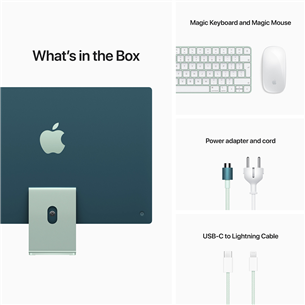 Apple iMac 24" (2021), M1 8C/7C, 8 GB, 256 GB, SWE, roheline - Kõik-ühes lauaarvuti