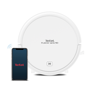 Tefal X-plorer Serie 50 Total care, сухая и влажная уборка, белый - Робот-пылесос