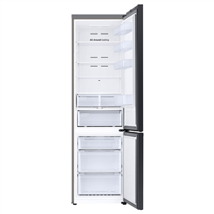 Samsung BeSpoke, 390 L, height 203 cm, black - Refrigerator