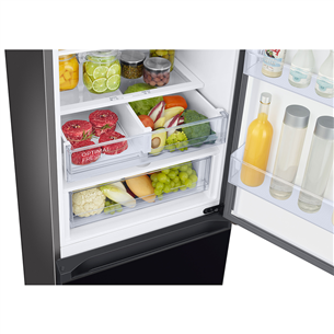 Samsung BeSpoke, 390 L, height 203 cm, black - Refrigerator