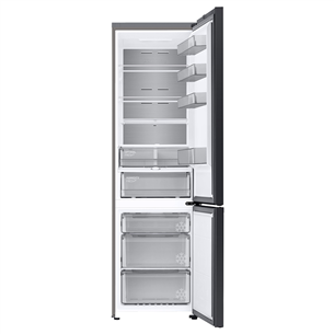 Samsung BeSpoke, 390 L, height 203 cm, matt black - Refrigerator