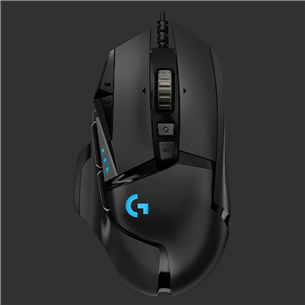 Logitech G502 Hero, must - Juhtmega optiline hiir