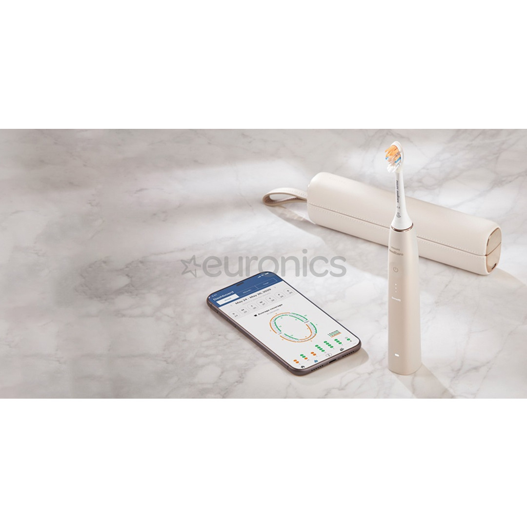 Philips Sonicare 9900 Prestige SenseIQ, футляр, золотистый - Электрическая зубная щетка