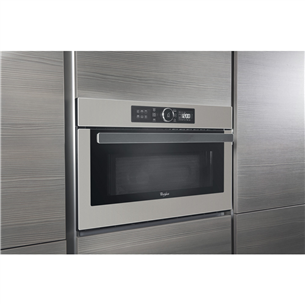 Whirlpool, 31 L, 1000 W, silver - Built-in Microwave Oven with Grill