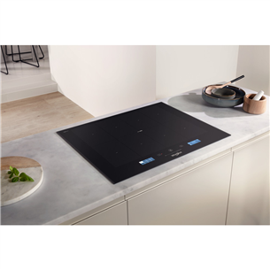 Whirlpool, width 65 cm, frameless, black - Built-in Induction Hob