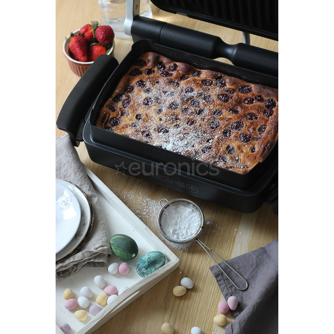Tefal OptiGrill+ + насадка для запекания Snacking & Baking, 2000 Вт, черный - Электрический гриль