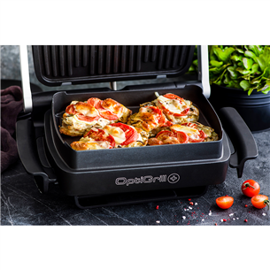 Tefal Optigrill+ + Snacking and baking XL, 2000 W, black/inox - Electric grill + baking accessory