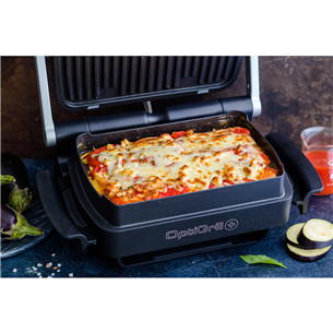 Tefal Optigrill+ + Snacking and backing XL, 2000 Вт, черный/нерж. сталь - Электрический гриль + насадка для запекания