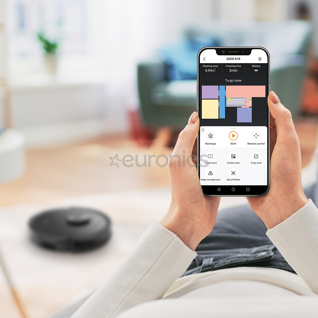 Zaco A10 W&D, grey - Robot vacuum cleaner