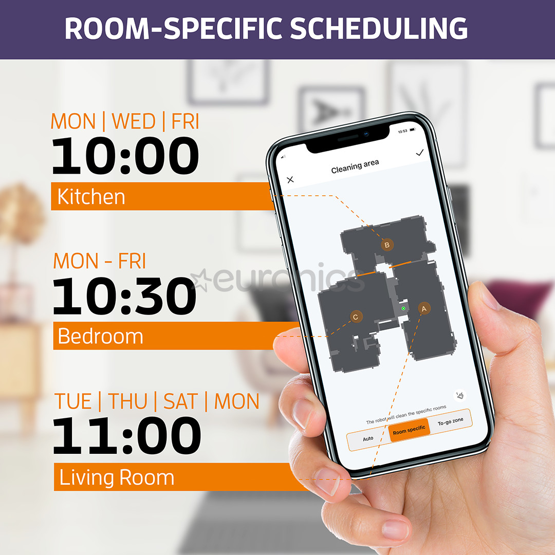 Robottolmuimeja Zaco A9s Pro kuiv- ja märgpuhastus