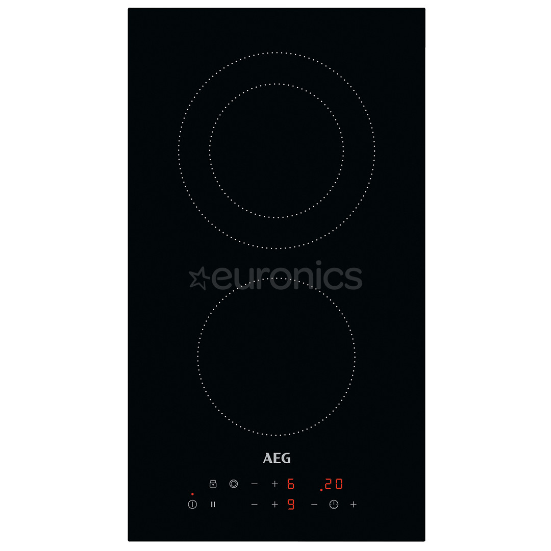AEG, width 29 cm, frameless, black - Built-in Ceramic Hob