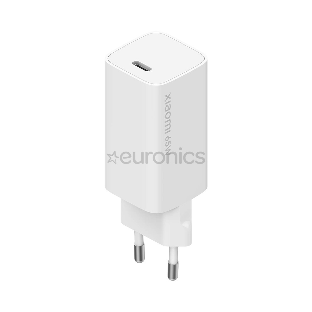 Xiaomi Mi GaN, USB-C, 65 Вт, белый - Адаптер питания