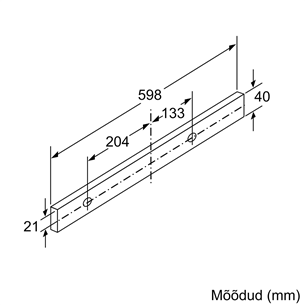 Bosch, 404 m³/h, width 59.8 cm, silver - Built-in Cooker Hood