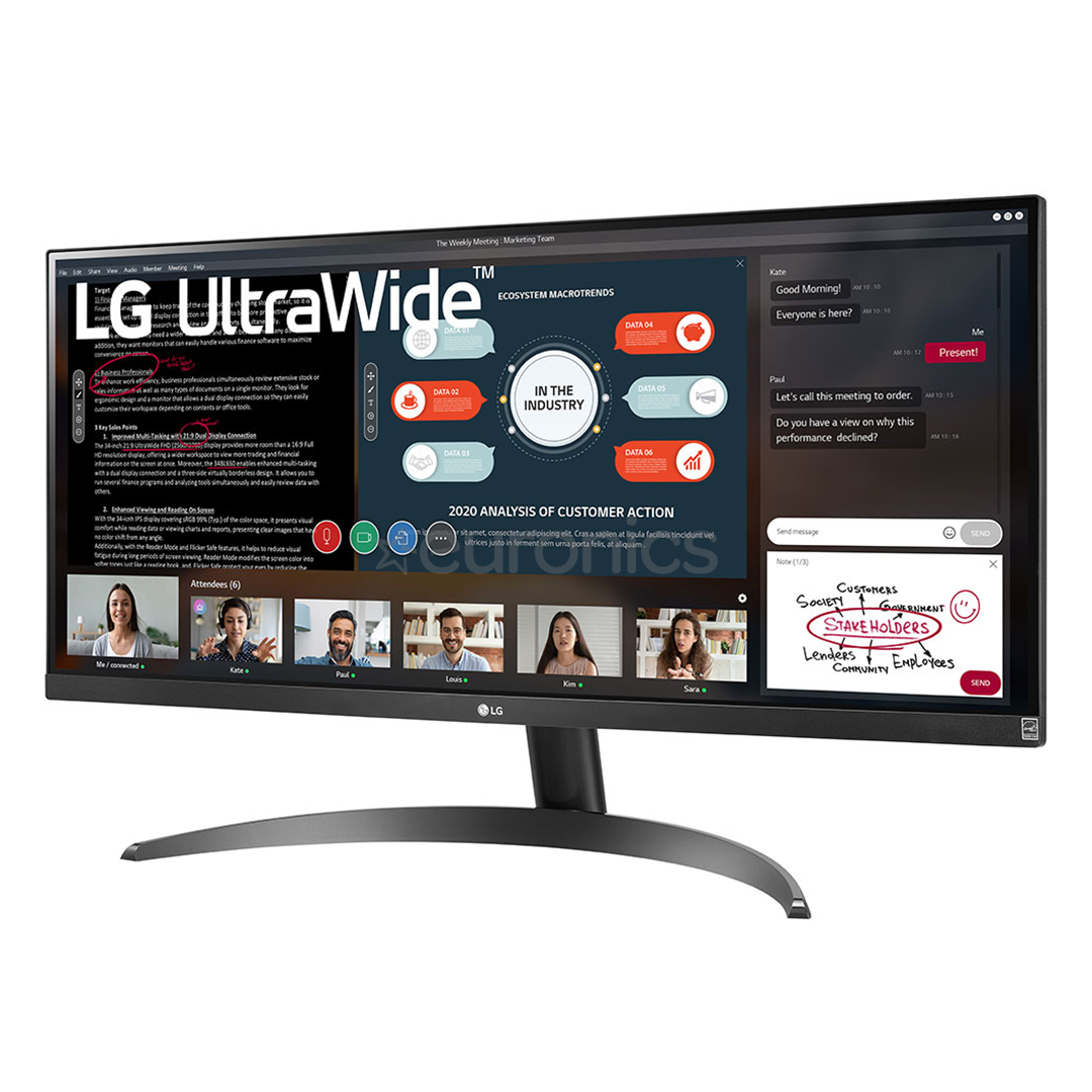 29'' UltraWide Full HD LED IPS monitor LG, 29WP500-B | Euronics