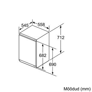 Bosch, 72 L, kõrgus 72 cm - Integreeritav sügavkülmik