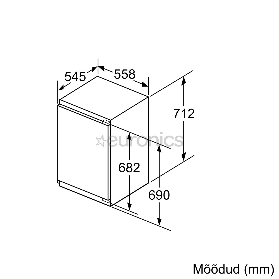 Bosch, 72 л, высота 72 см - Интегрируемый морозильник