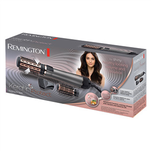 Remington Keratin Protect, 1000 Вт, серый/розовое золото - Вращающаяся фен-щетка