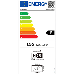 Samsung AU7172, 85'', Ultra HD, LED LCD, jalad äärtes, must - Teler