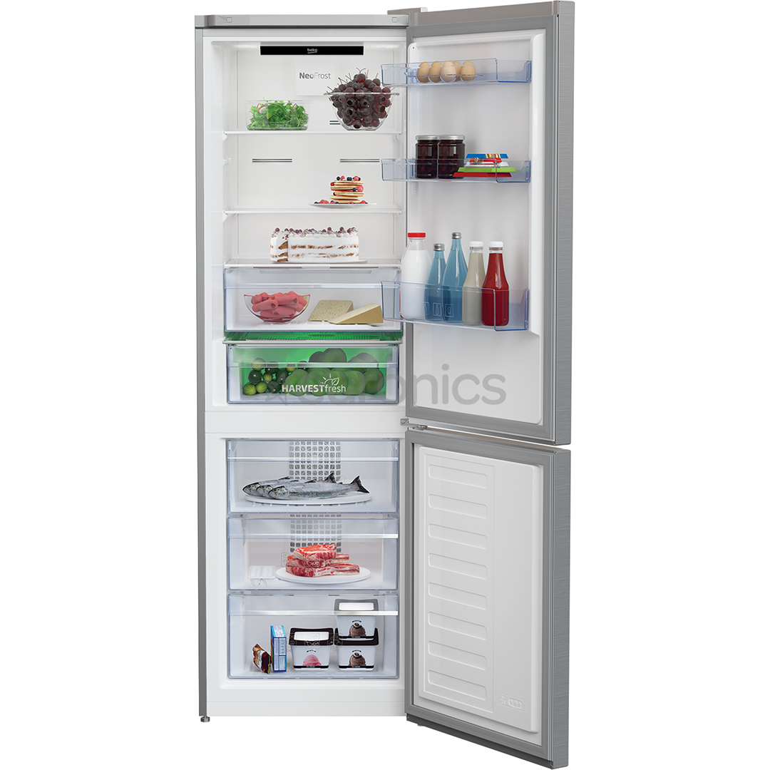 Beko NoFrost, height 185.2 cm, 324 L, gray - Refrigerator