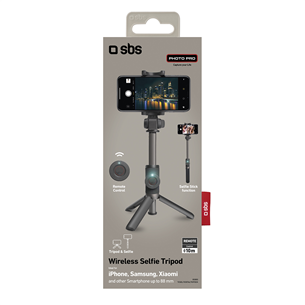 Selfie shaft with tripod function and wireless shutter SBS