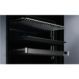 Electrolux, 72 L, pyrolytic cleaning, black - Built-in oven
